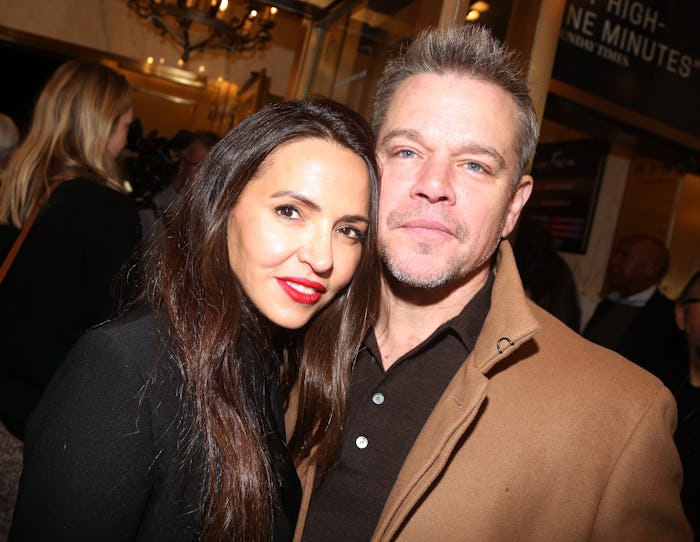 NEW YORK, NEW YORK - APRIL 23: Luciana Damon Damon and Matt Damon pose at the opening night of the n...