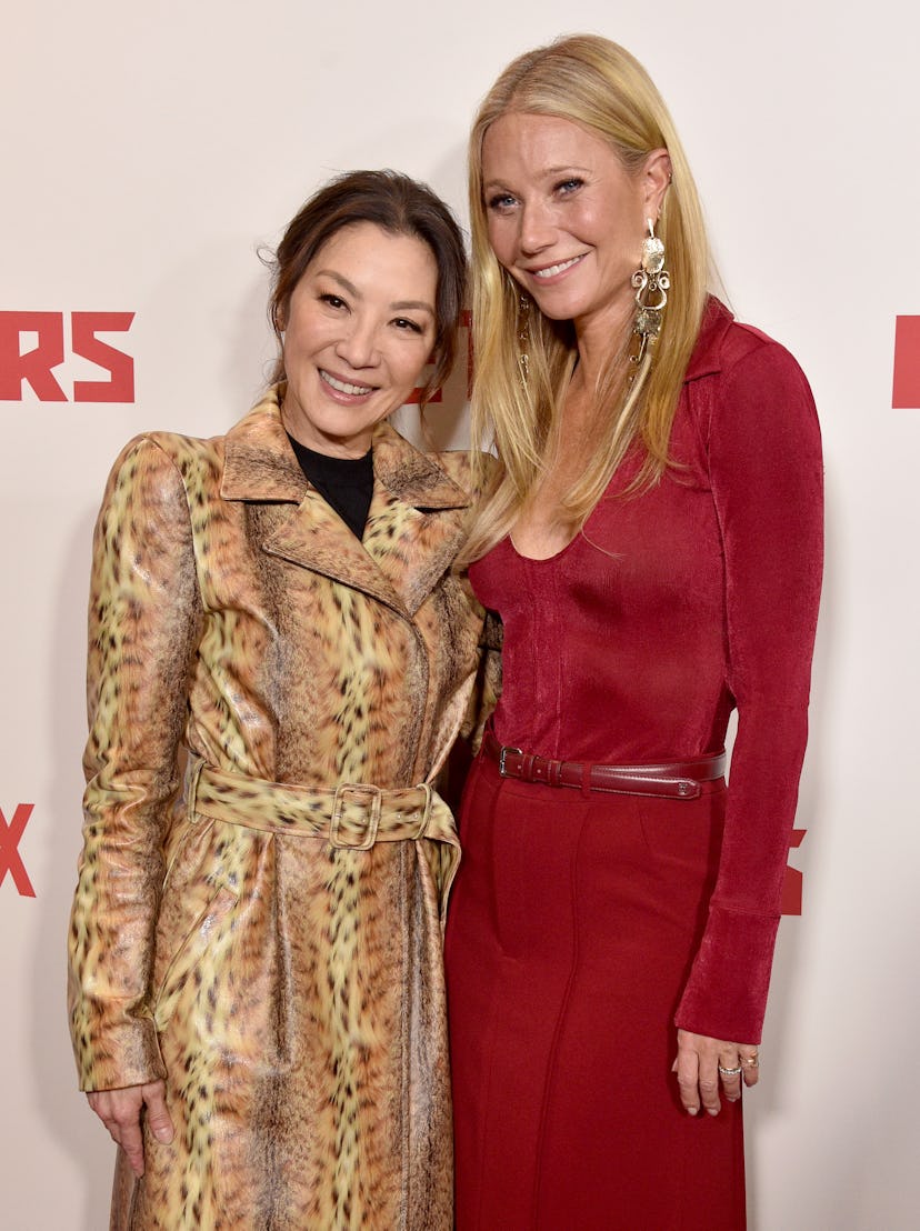 Michelle Yeoh and Gwyneth Paltrow attend the Los Angeles premiere of Netflix's "The Brothers Sun" at...