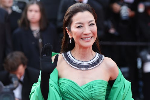 Michelle Yeoh's animal print coat