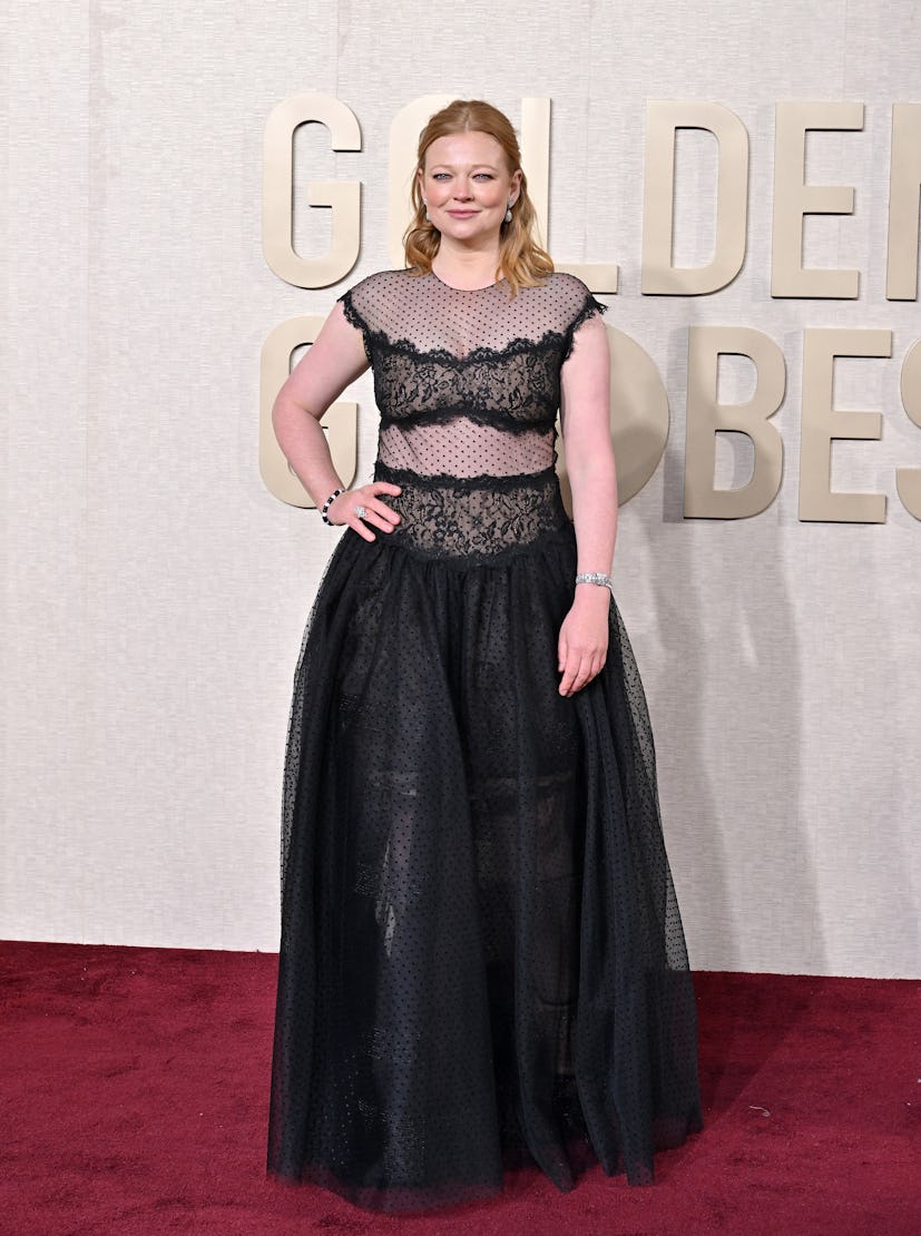 BEVERLY HILLS, CALIFORNIA - JANUARY 07: Sarah Snook attends the 81st Annual Golden Globe Awards at T...