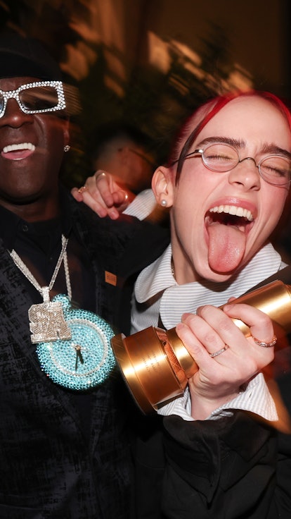 Flavor Flav and Billie Eilish partied at the 2024 Billboard Golden Globes After Party.