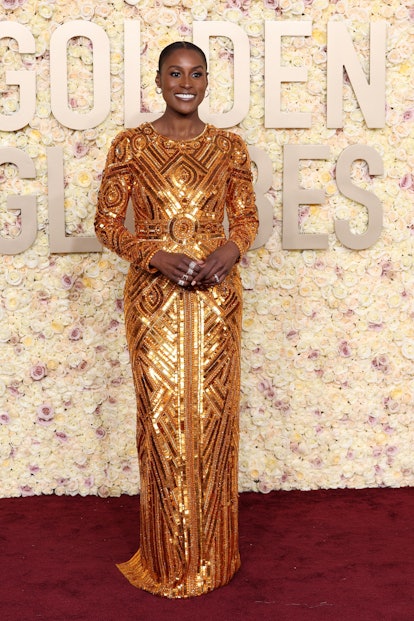 BEVERLY HILLS, CALIFORNIA - JANUARY 07: Issa Rae attends the 81st Annual Golden Globe Awards at The ...