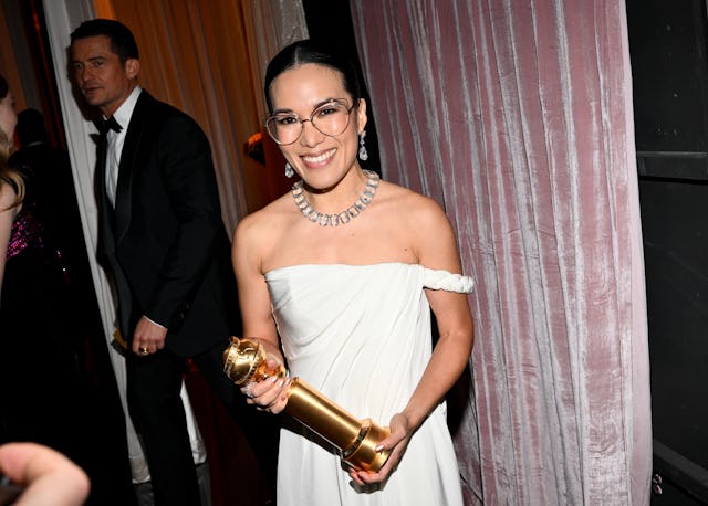 Ali Wong at the 81st Golden Globe Awards held at the Beverly Hilton Hotel on January 7, 2024 in Beve...