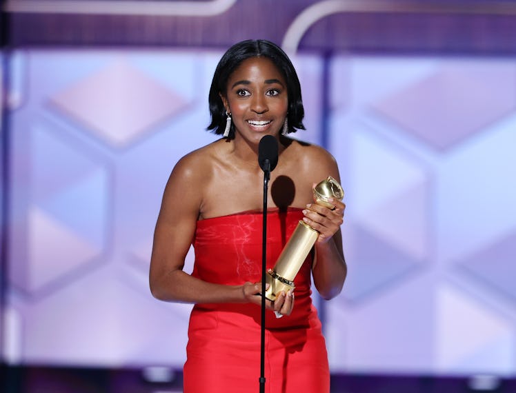 Ayo Edebiri accepts award for Best Performance by a Female Actor in a Television Series Musical or ...