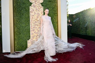 Hunter Schafer's Golden Globes Dress Is Very "Ghost of Hollywood Future"