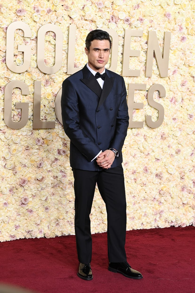 BEVERLY HILLS, CALIFORNIA - JANUARY 07: Charles Melton attends the 81st Annual Golden Globe Awards a...