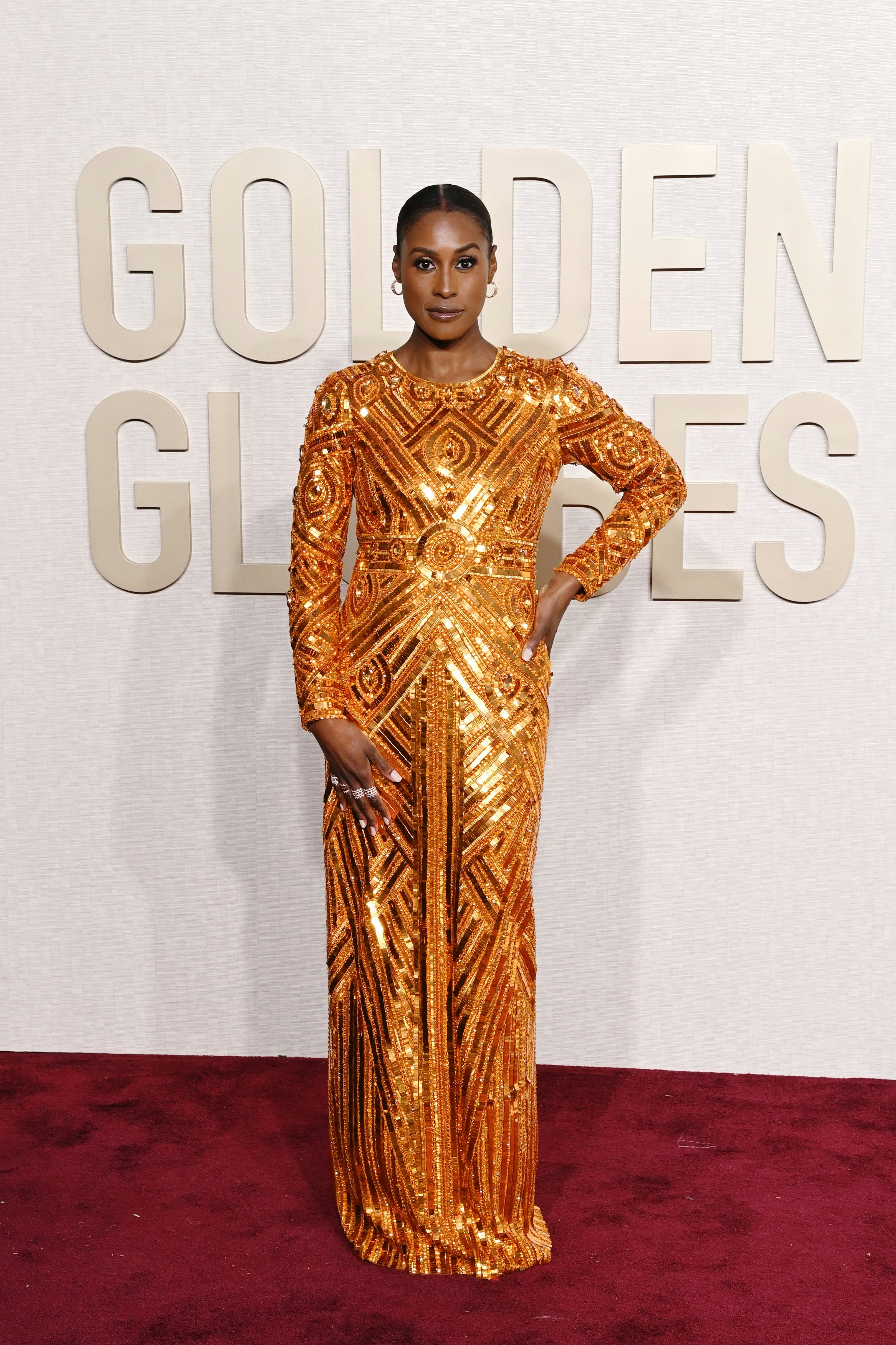 Issa Rae attends the 81st Annual Golden Globe Awards.