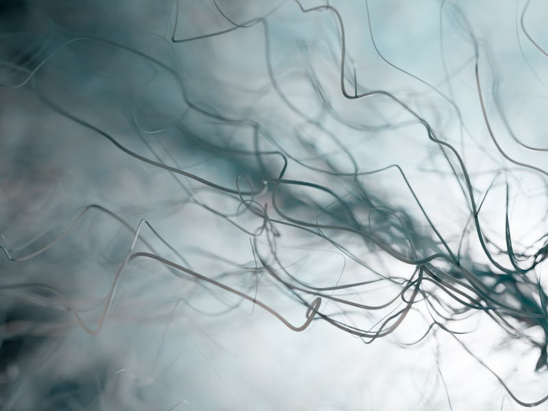 Neuron cells system disease - 3d rendered image of Neuron cell network. Interconnected neurons cells...