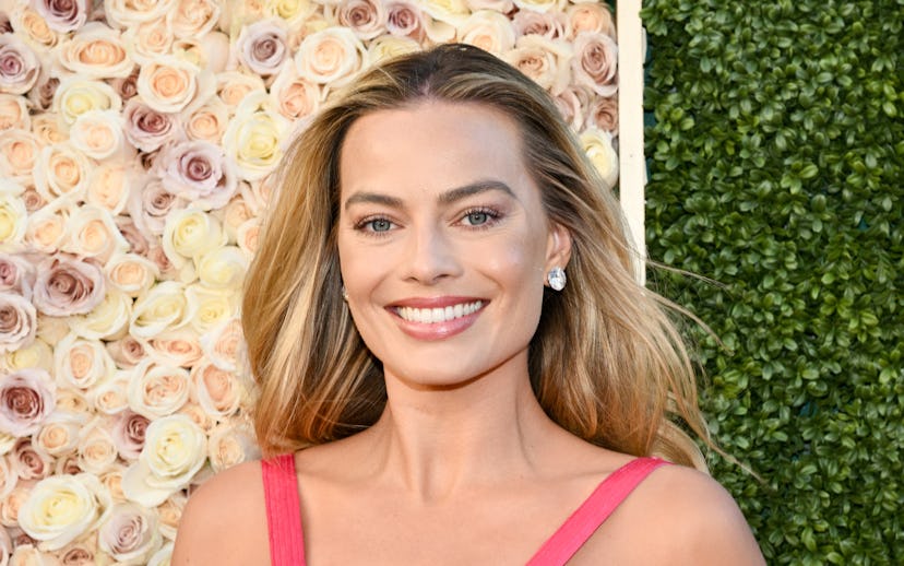 Margot Robbie at the 81st Golden Globe Awards held at the Beverly Hilton Hotel on January 7, 2024 in...