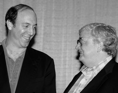 Gene Siskel and Roger Ebert.Attending the N.A.T.P.E. TV Convention in.Las Vegas.January 1995. (Photo...