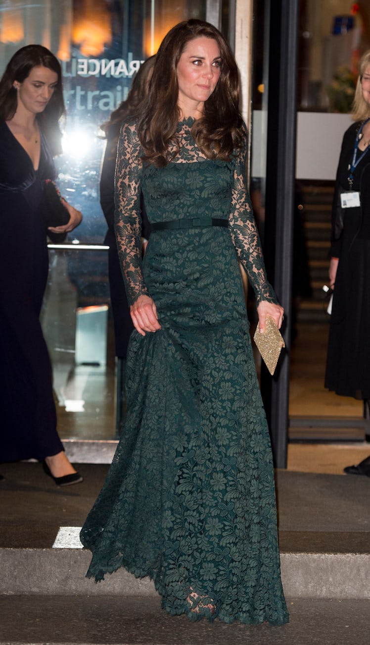 Catherine, Duchess of Cambridge leaves the 2017 Portrait Gala 