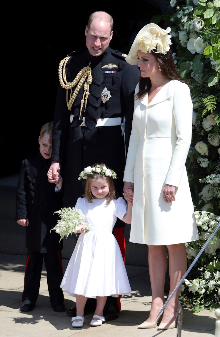 Prince William, Duke of Cambridge and Catherine, Duchess of Cambridge with Prince George and Princes...