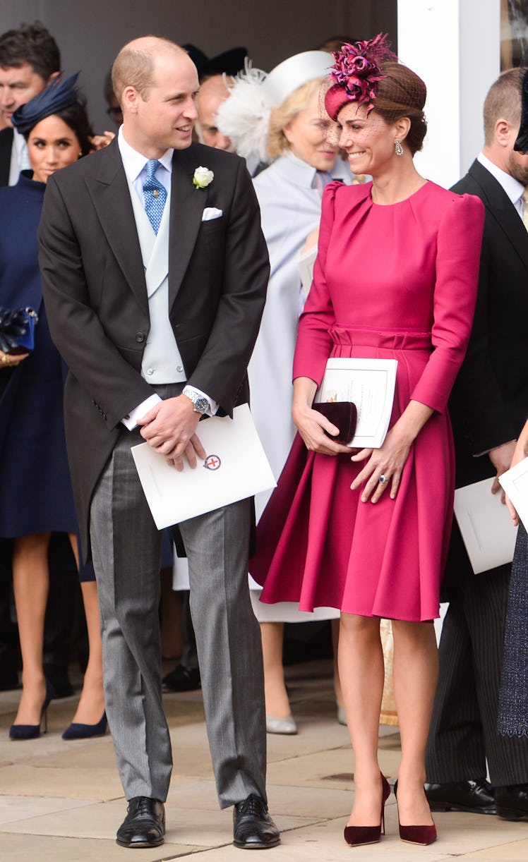 Prince William, Duke of Cambridge and Catherine, Duchess of Cambridge attend the wedding of Princess...