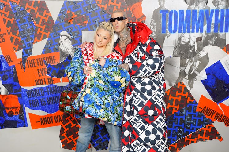 BROOKLYN, NEW YORK - SEPTEMBER 11: Alabama Luella Barker and Travis Barker attends Tommy Hilfiger Fa...