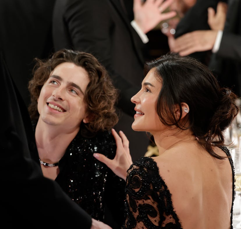 Timothee Chalamet and Kylie Jenner at the 81st Annual Golden Globe Awards
