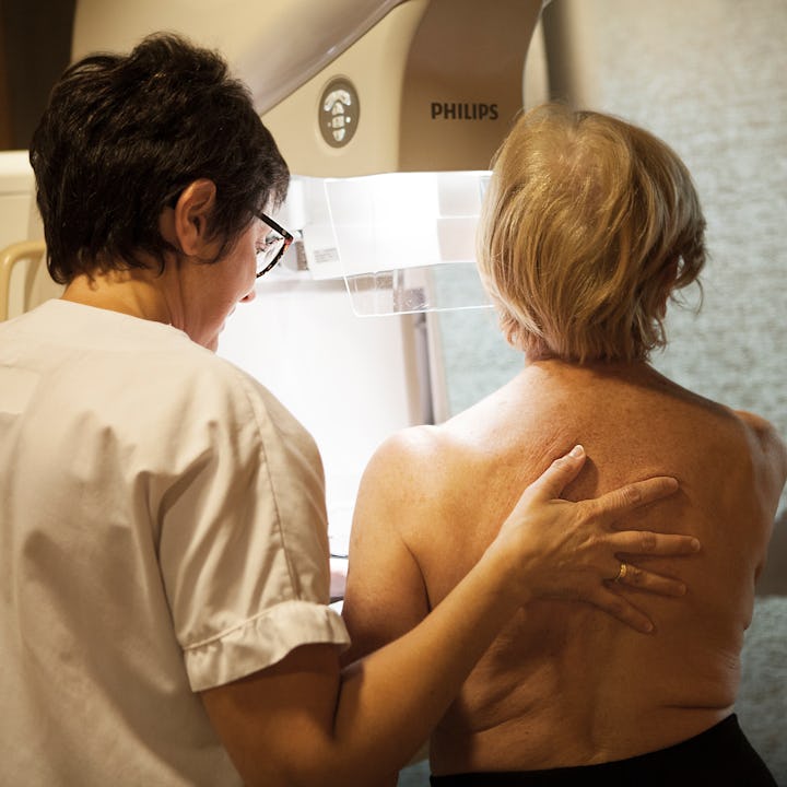 Radiology center, France, technician carries out a routine mammogram. (Photo by: BSIP/Universal Imag...