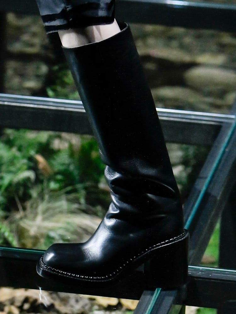 MILAN, ITALY - FEBRUARY 22: A model walks the runway during the Prada Ready to Wear Fall/Winter 2024...