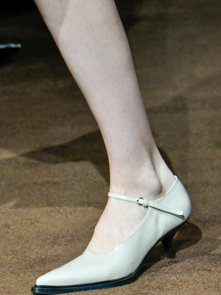 PARIS, FRANCE - MARCH 05: A model walks the runway during the Miu Miu Ready to Wear Fall/Winter 2024...