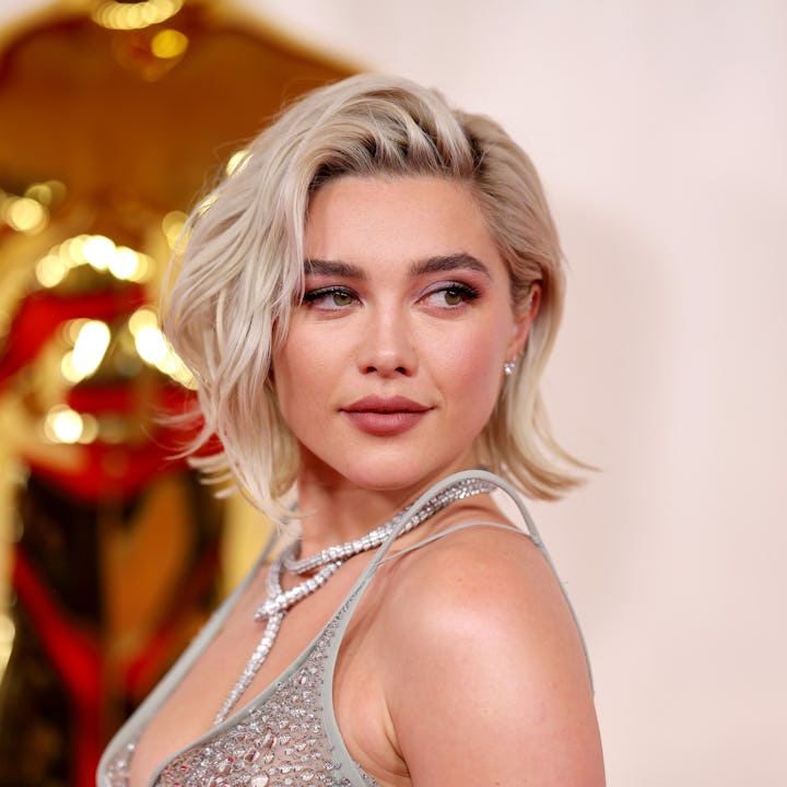HOLLYWOOD, CALIFORNIA - MARCH 10: Florence Pugh attends the 96th Annual Academy Awards on March 10, ...