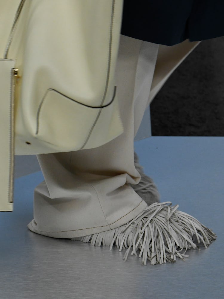 MILAN, ITALY - FEBRUARY 23: A model walks the runway during the Tods Ready to Wear Fall/Winter 2024-...