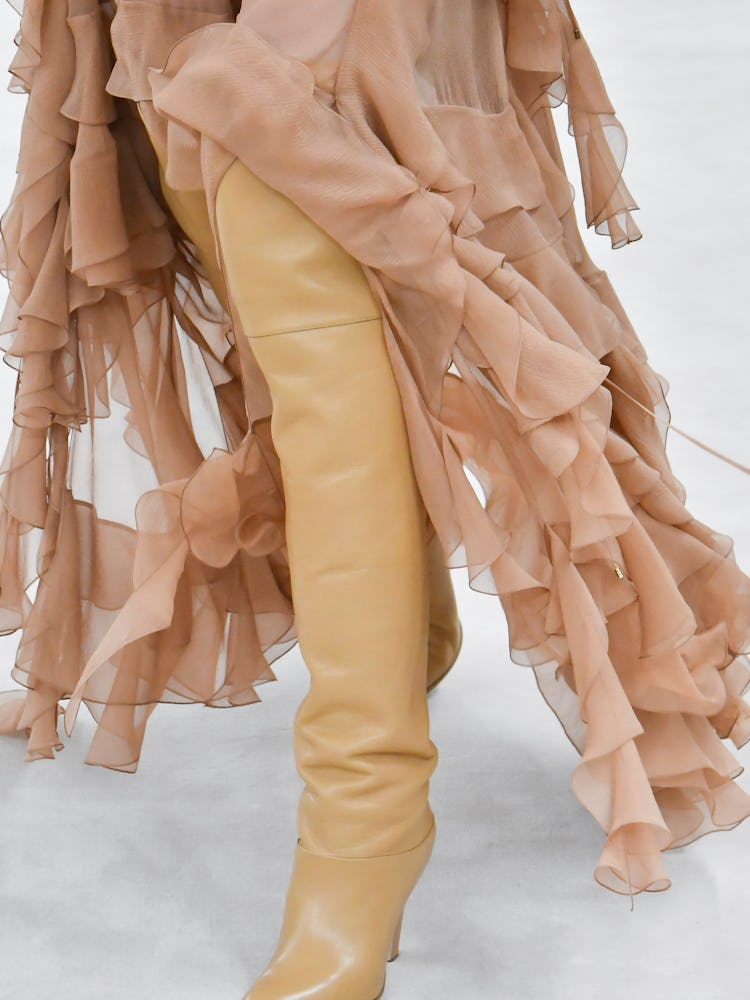 PARIS, FRANCE - FEBRUARY 29: A model walks the runway during the Chloe Ready to Wear Fall/Winter 202...