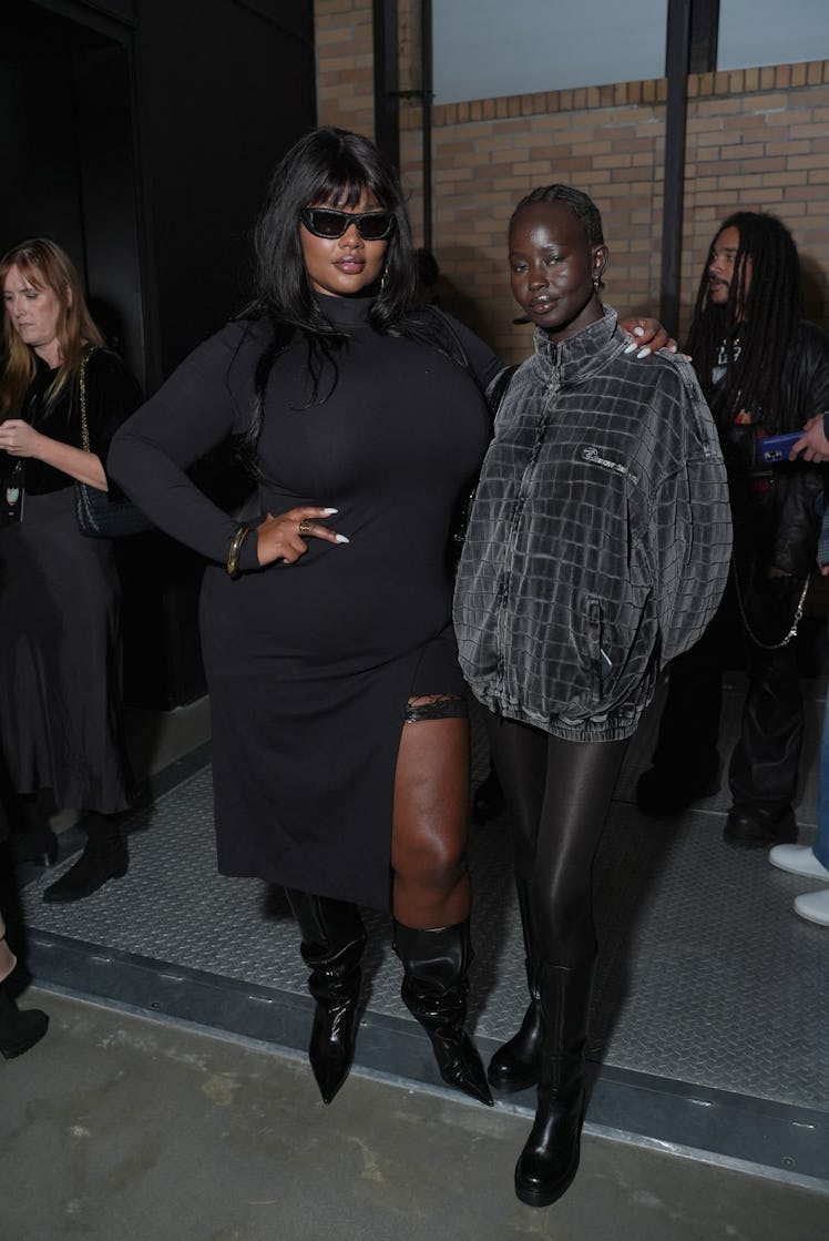 NEW YORK, NEW YORK - OCTOBER 10: (L-R) Precious Lee and Aweng Ade-Chuol attend the Dom Perignon Even...