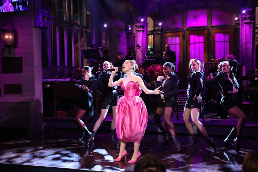SATURDAY NIGHT LIVE – Episode 1867 – Pictured: Host Ariana Grande during the monologue on Saturday…