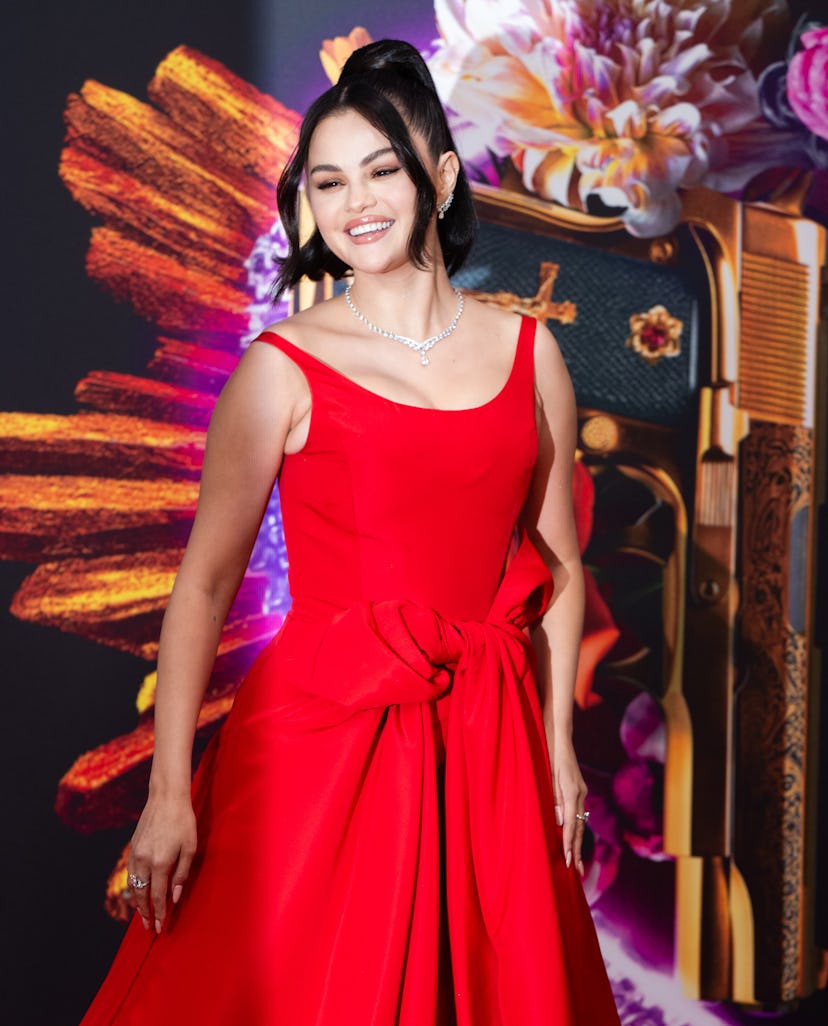 LONDON, ENGLAND - OCTOBER 11: Selena Gomez attends the “Emilia Perez” Headline Gala during the 68th …