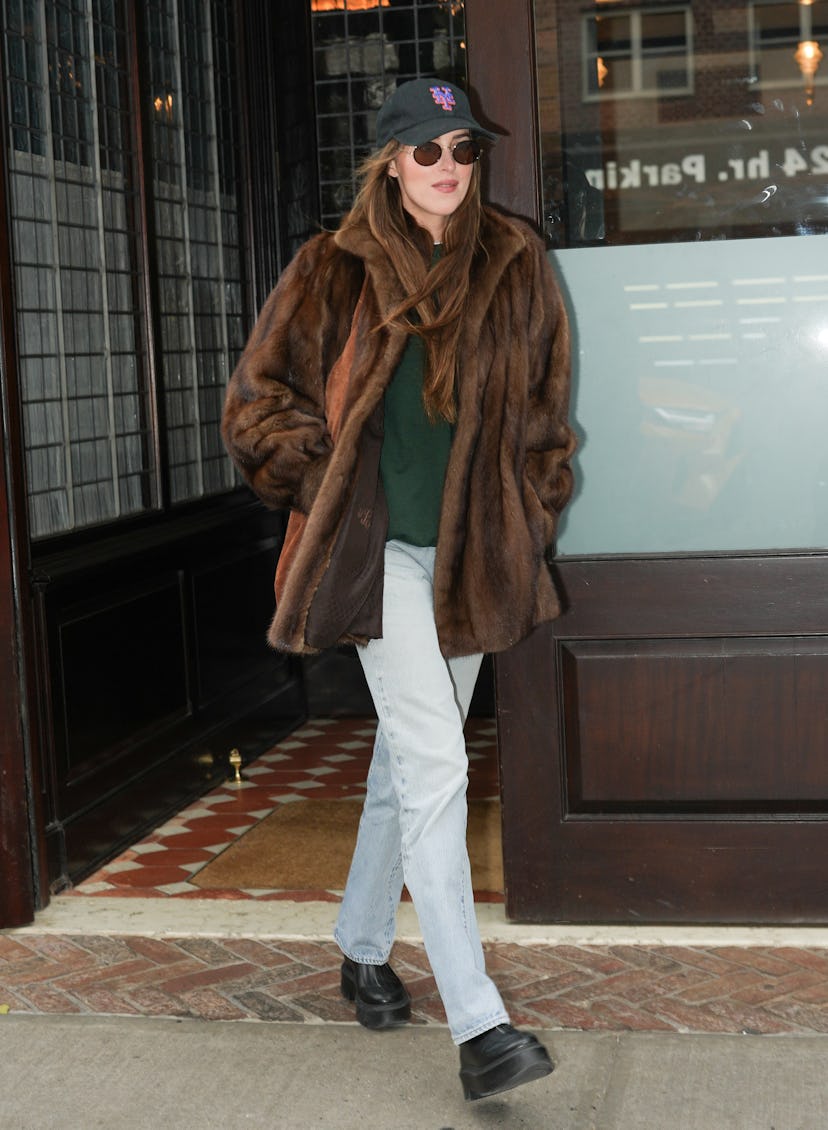 Dakota Johnson is seen on October 14, 2024 in New York City.