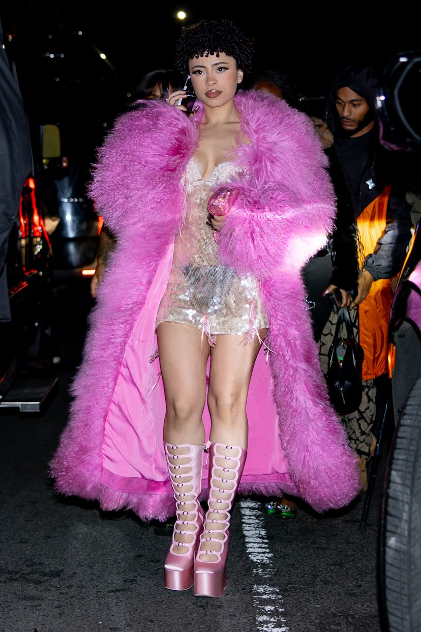 NEW YORK, NEW YORK - OCTOBER 15: Ice Spice is seen in Meatpacking on October 15, 2024 in New York Ci...