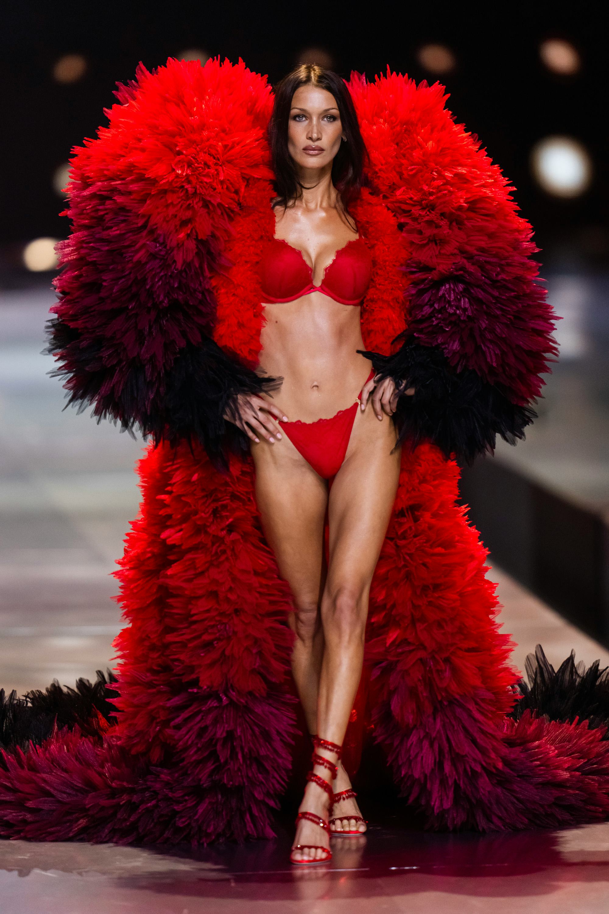 Bella Hadid walks the runway during the Victoria&rsquo;s Secret Fashion Show 2024 at Duggal Greenhouse on &hellip;
