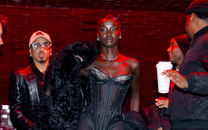 NEW YORK, NEW YORK - OCTOBER 15: Anok Yai is seen in Meatpacking on October 15, 2024 in New York Cit...