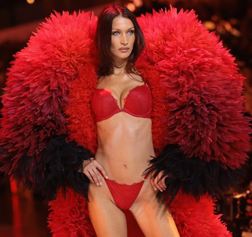 Bella Hadid rocked her signature '90s eyebrows on the 2024 Victoria's Secret Fashion Show runway.