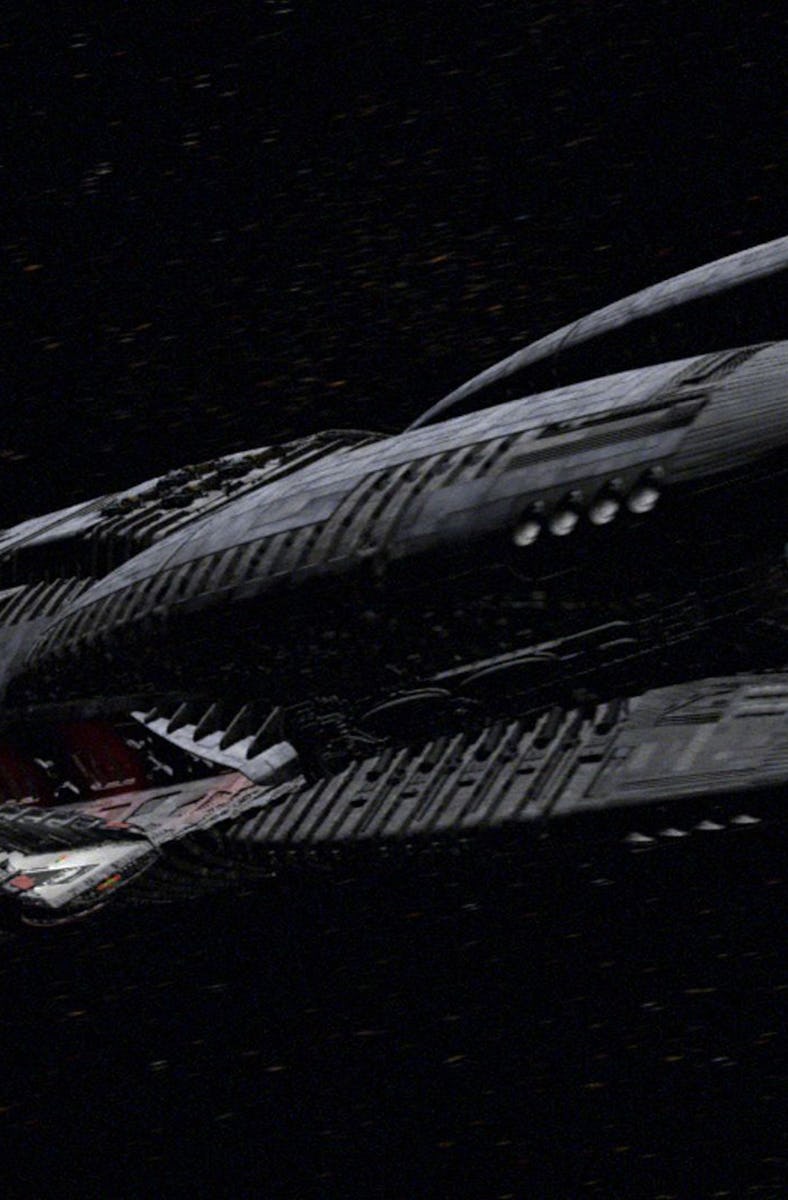 BATTLESTAR GALACTICA -- SCI FI Channel -- Season 1 -- Pictured: Special Effects (Photo by Gary Hutz...