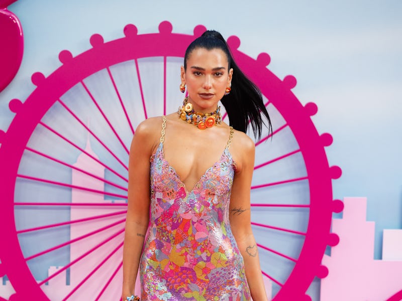 LONDON, ENGLAND - JULY 12: Dua Lipa attends the "Barbie" European Premiere at Cineworld Leicester Sq...