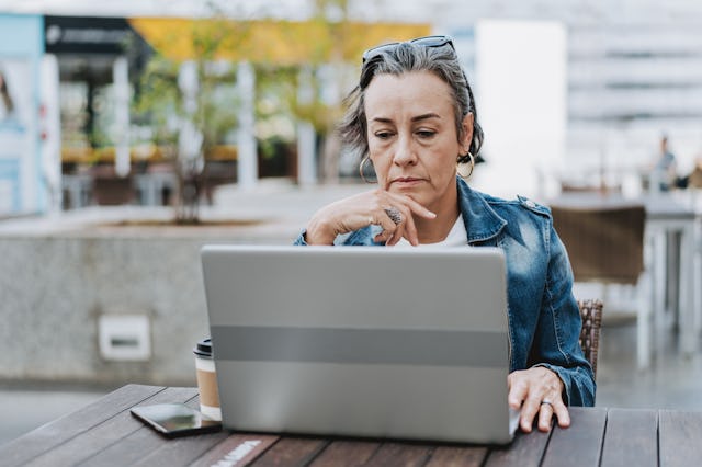 Portrait of a mature woman using laptop. Redditors shared the daily frustrations that come with bein...