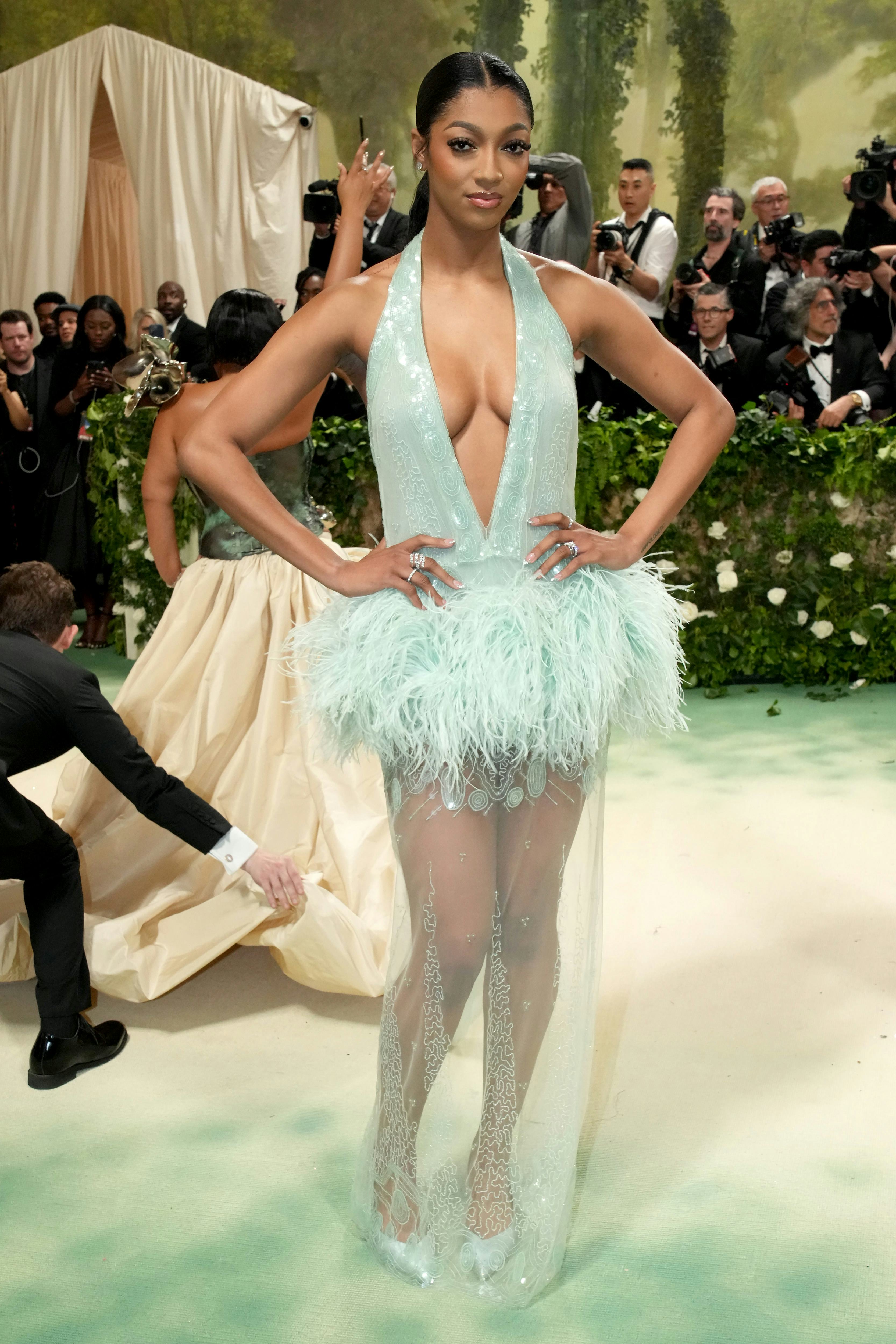 NEW YORK, NEW YORK - MAY 06: Angel Reese attends the 2024 Met Gala Celebrating &ldquo;Sleeping Beauties: R&hellip;