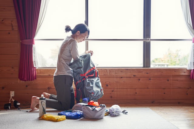 Japanese woman walk on a hiking trail called the Diamond Trail. The Diamond Trail is a long-distance...