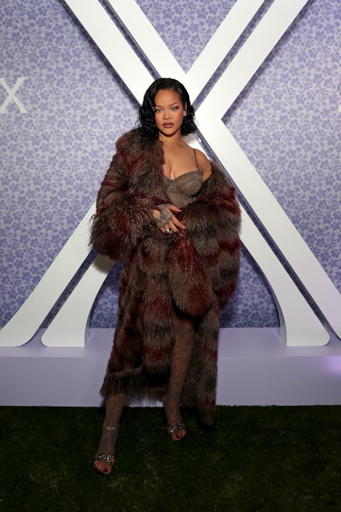 Rihanna attends a Savage X Fenty celebration in LA.