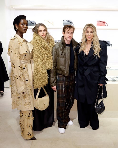 celebrities at the Burberry Flagship Store Reopening Cocktail Party