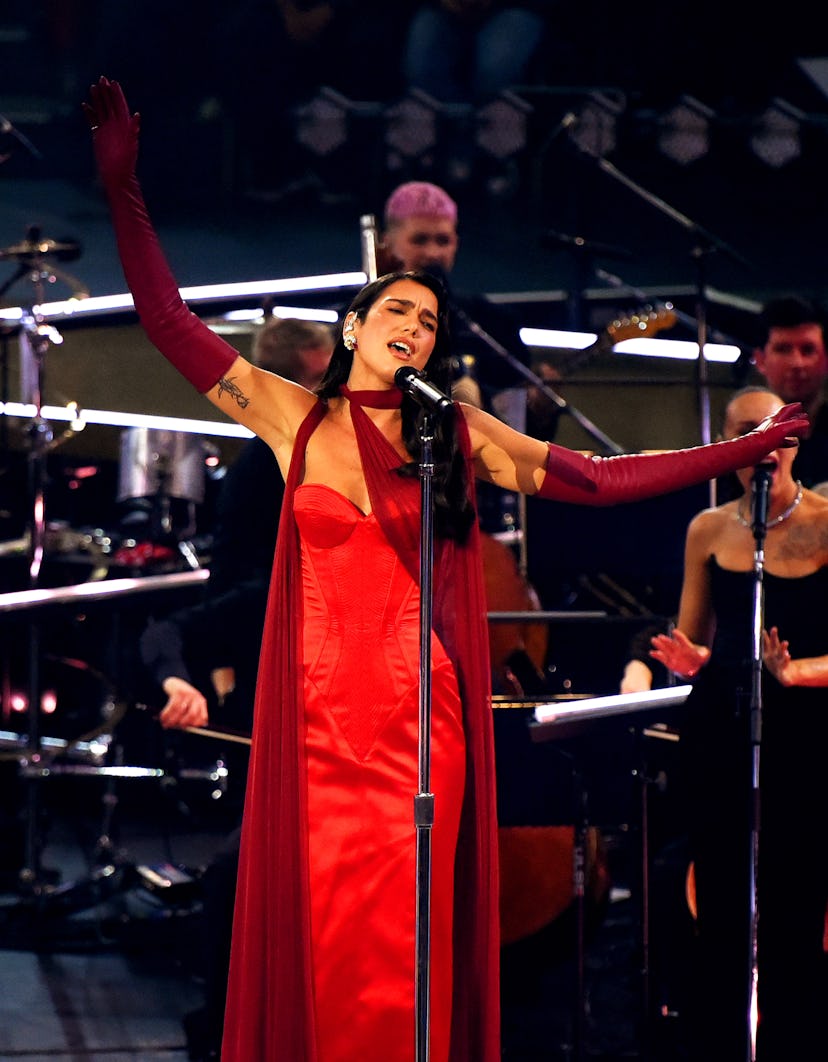 Dua Lipa performs at the Royal Albert Hall on October 17, 2024 in London, England.