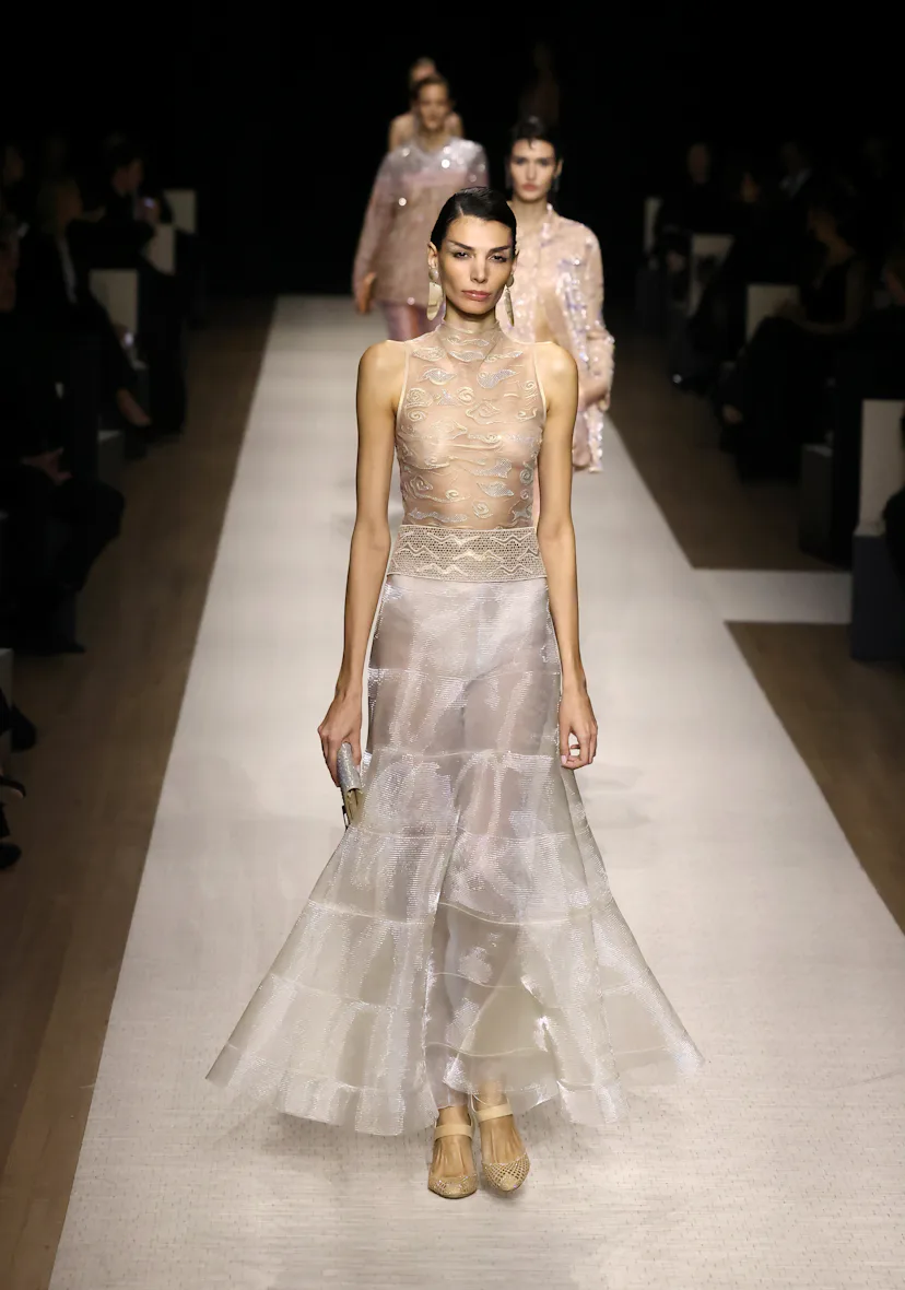 Giorgio Armani's Spring/Summer 2025 Show Was A 90-Look Design Journey