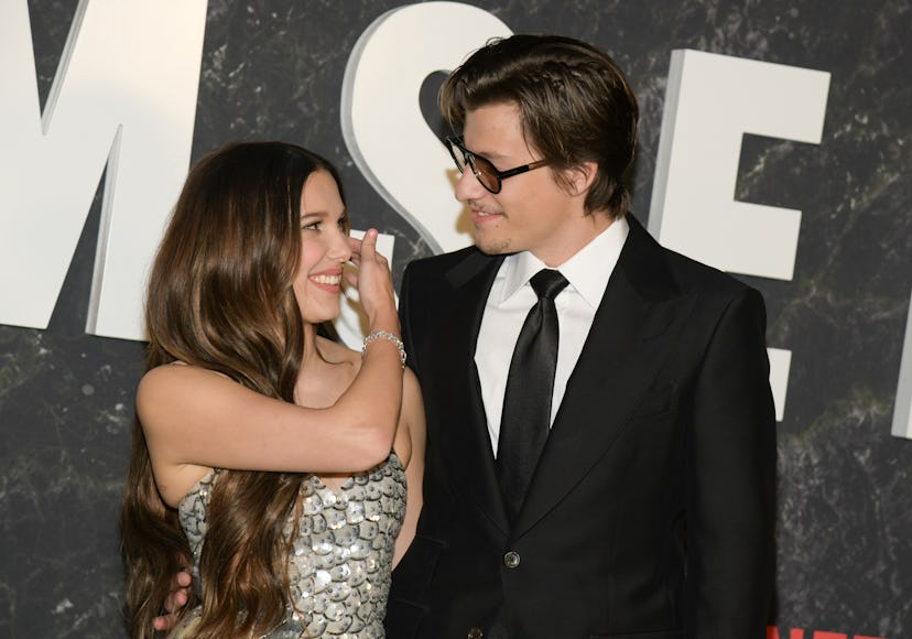 Millie Bobby Brown and Jake Bongiovi at the “Damsel” New York Premiere