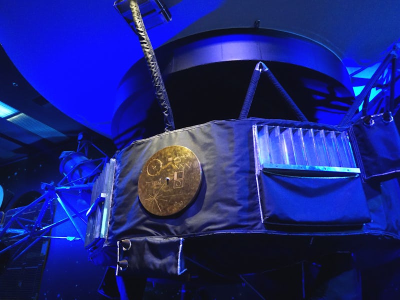 PASADENA, USA - JUNE 06: The Voyager Golden Records are displayed to visitors at JPL (Jet Propulsion...