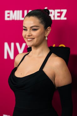 NEW YORK, NEW YORK - SEPTEMBER 30: Selena Gomez attends the "Emilia Pérez" Premiere during the 62nd ...