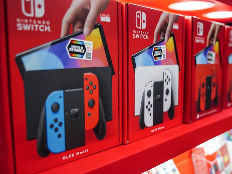A Nintendo Switch game is for sale at the Thailand Game Show 2024 in Bangkok, Thailand, on October 2...