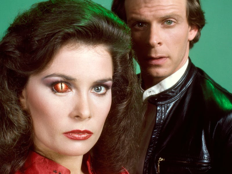 V -- Pictured: (l-r) Jane Badler as Diana, Marc Singer as Mike Donovan (Photo by Herb Ball/NBCU Pho...