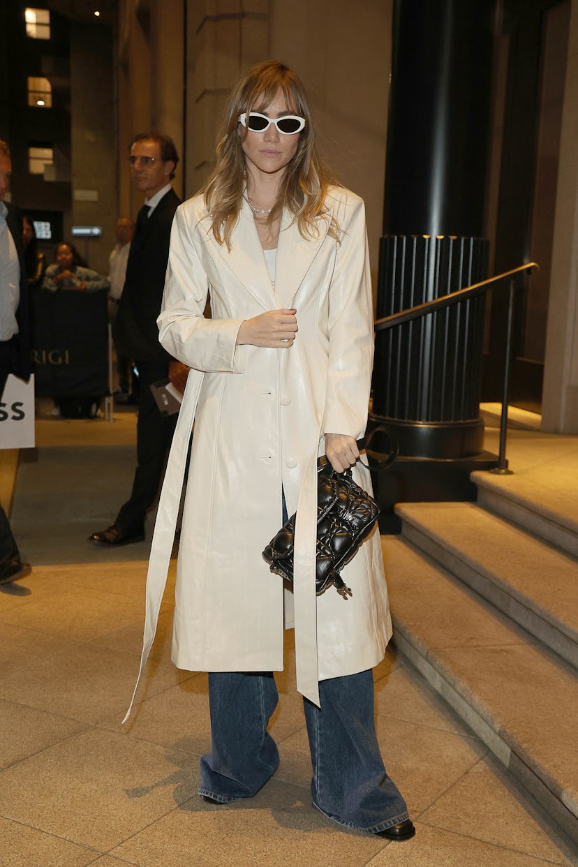 MILAN, ITALY - SEPTEMBER 20: Suki Waterhouse is seen during the Milan Fashion Week - Womenswear Spri...