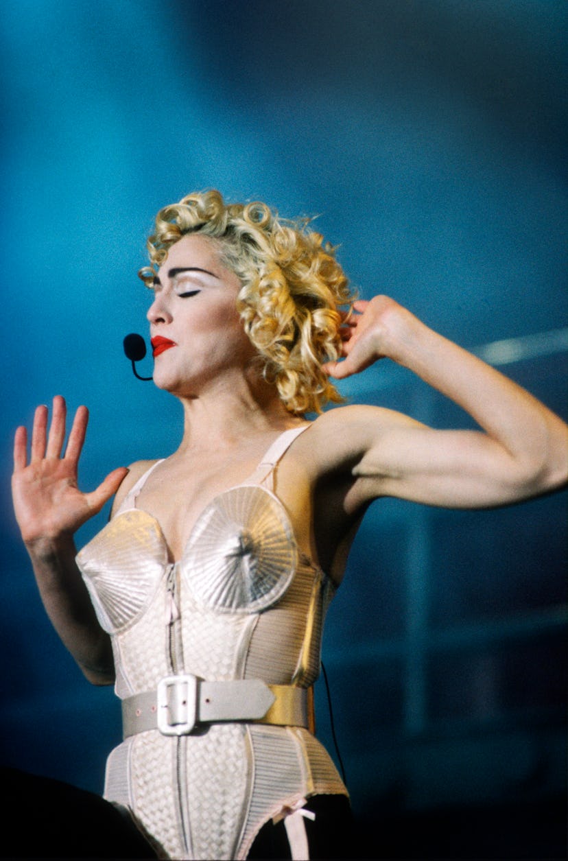 Blonde Ambition Tour, Madonna, Feyenoord Stadion, De Kuip, Rotterdam, Holland, 24/07/1990. She is we...