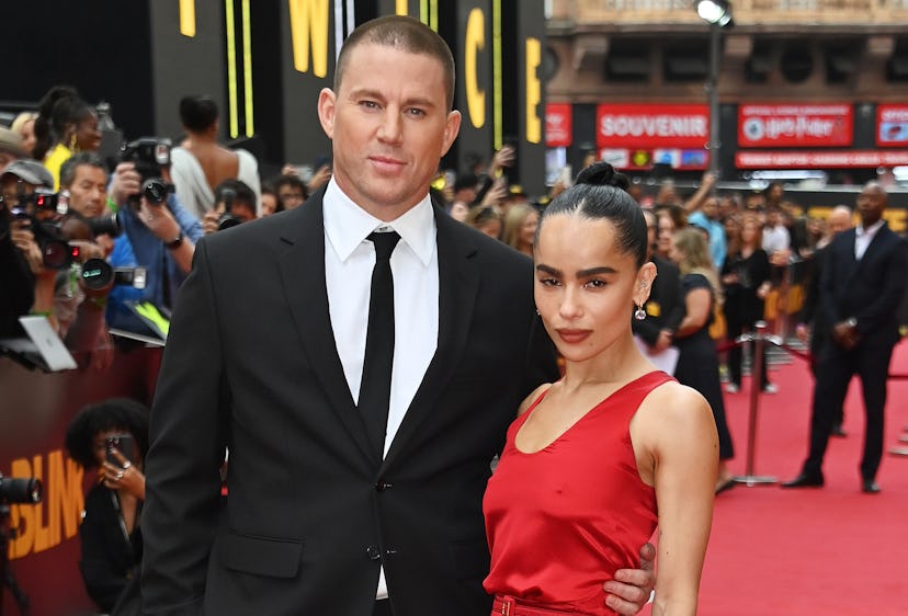 LONDON, ENGLAND - AUGUST 19: Channing Tatum and Zoe Kravitz attend the European Premiere of "Blink T...